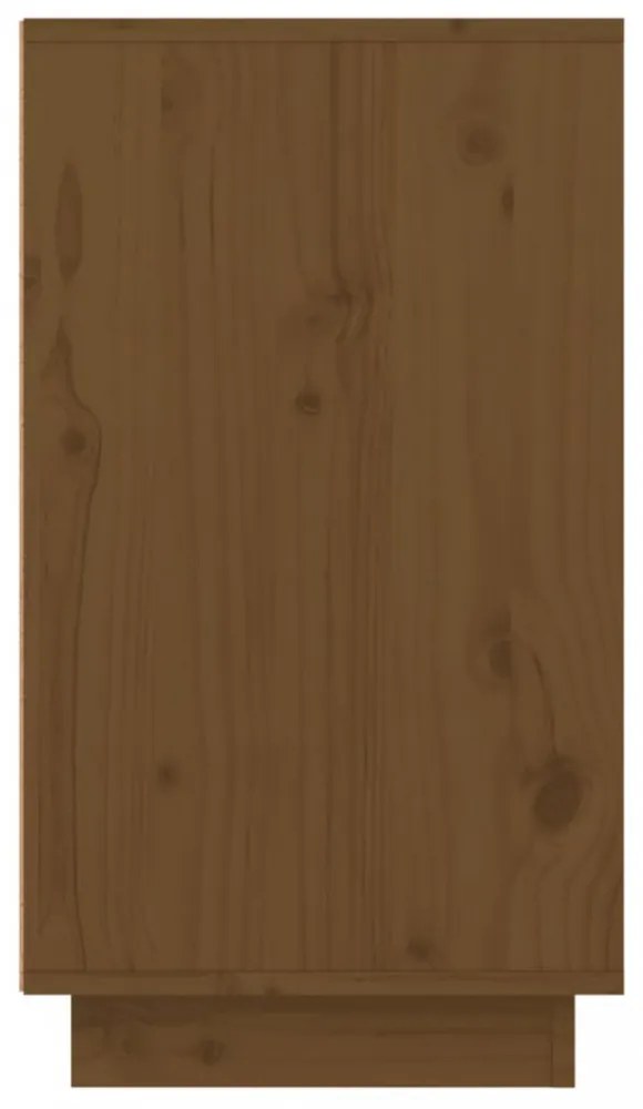 mézbarna tömör fenyőfa cipőszekrény 110 x 34 x 61 cm