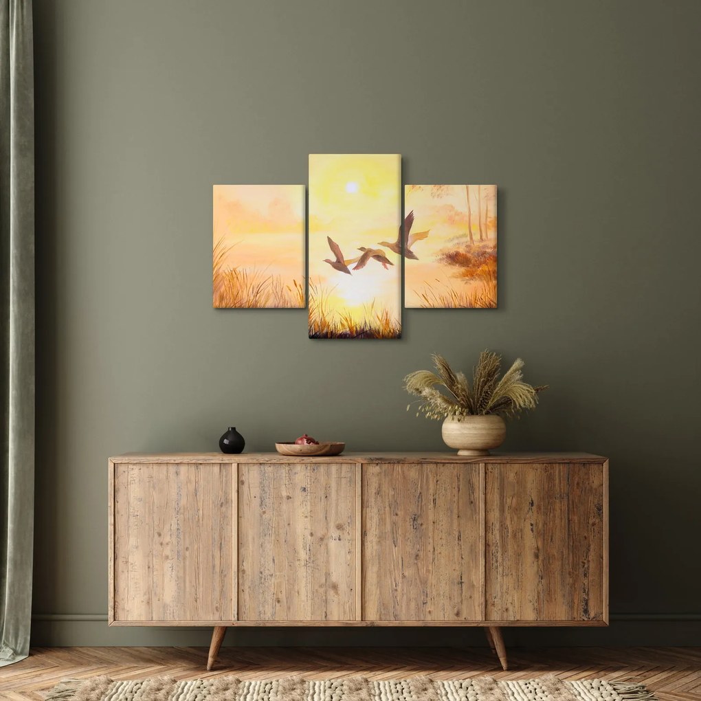 Kép - Daruk naplementekor (90x60 cm)