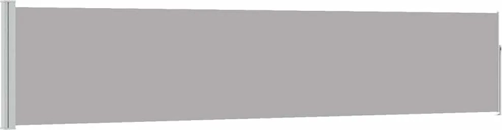 vidaXL szürke behúzható oldalsó teraszi napellenző 100 x 500 cm
