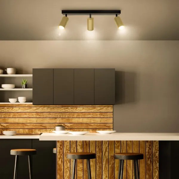 Brilagi - LED dimmelhető spotlámpa SELE GOLDEN 3xGU10/4,8W/230V fekete/arany