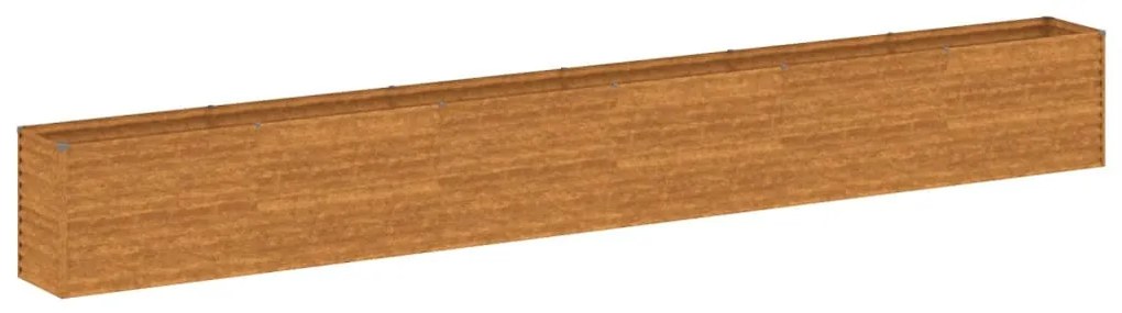 Corten acél kerti magaságyás 578 x 50 x 69 cm