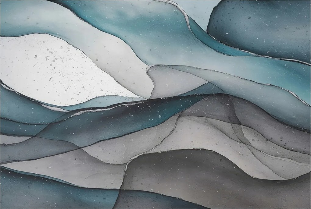 Fotótapéta Flizelina Nappali és Hálószoba Irodába Színes hullámok 104x70 Ragasztó