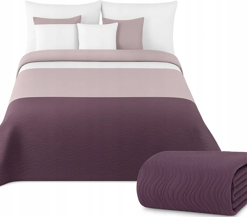 Ágytakaró Eurofirany 170x210 Tina Lila Kétoldalas Ágytakaró