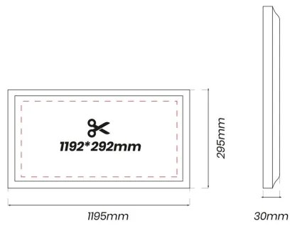 LED Panel LED/48W/230V 4000K 120x30 cm
