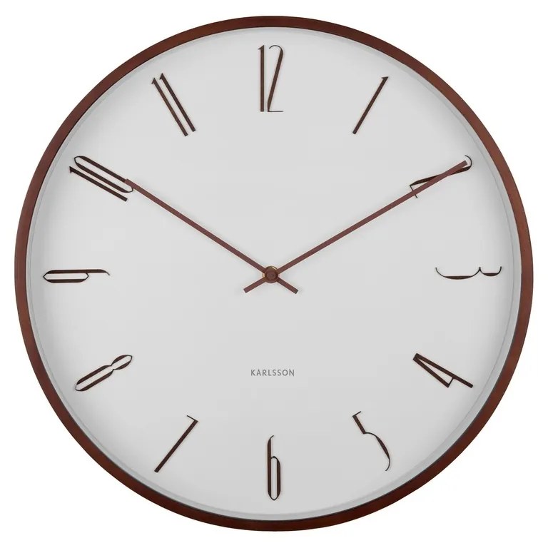 Karlsson 6014WH design falióra, fehér, átmérő: 40cm