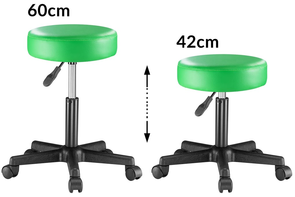 Casaria® Gurulós puff - zöld