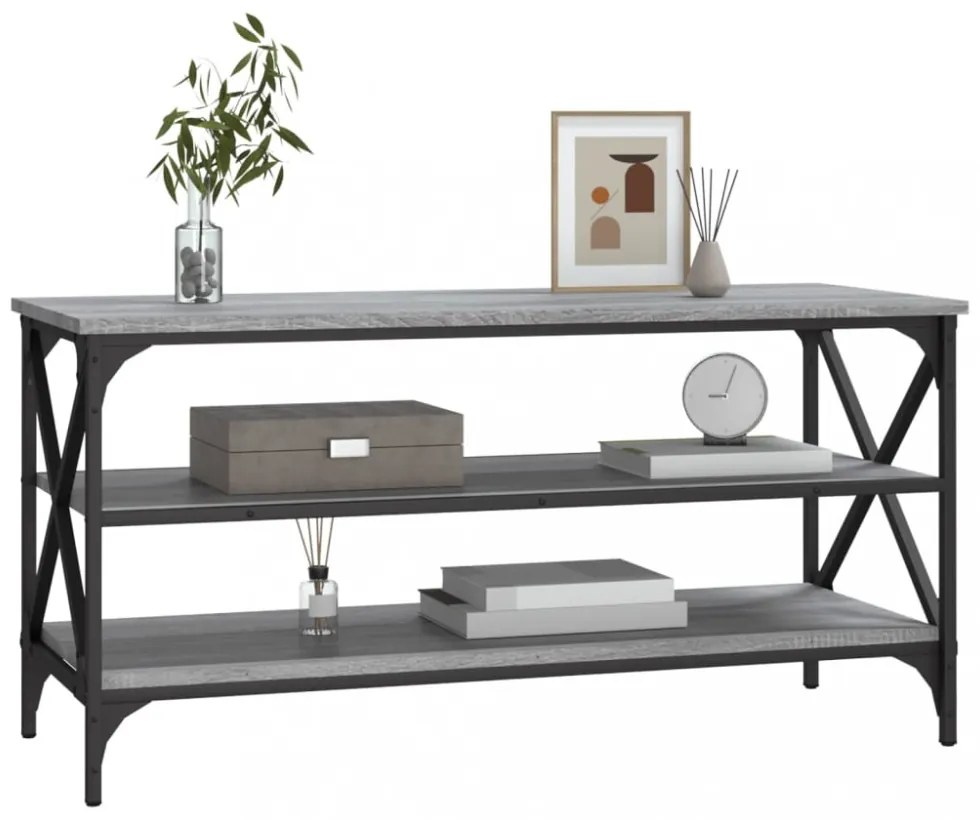szürke sonoma színű szerelt fa TV-szekrény 100x40x50 cm