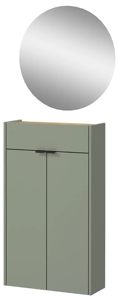 Zöld-natúr színű előszoba bútor Ameca – Germania