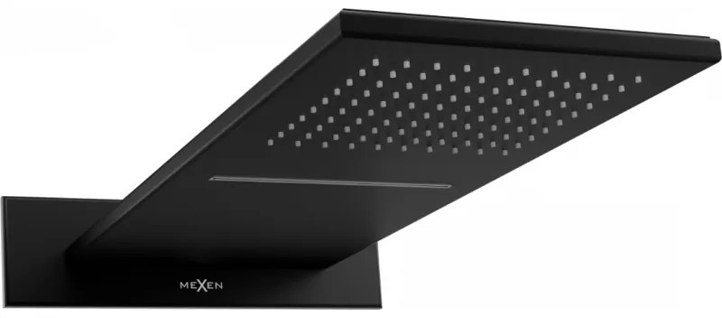 Mexen Waterfall Slim zuhanyfej 50 x 22 cm, fekete - 79190-70