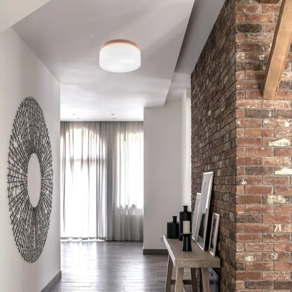 Brilagi - LED mennyezeti lámpa BELLADONNA 2xE27/15W/230V, 40 cm, fehér/dub