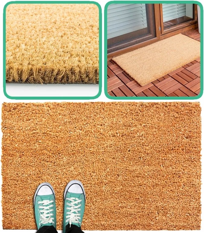 Lábtörlő Kókusz Bejárati Szőnyeg Kültéri Cipőajtóhoz 35x60
