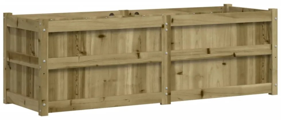 impregnált fenyőfa kerti virágláda 150x50x50 cm