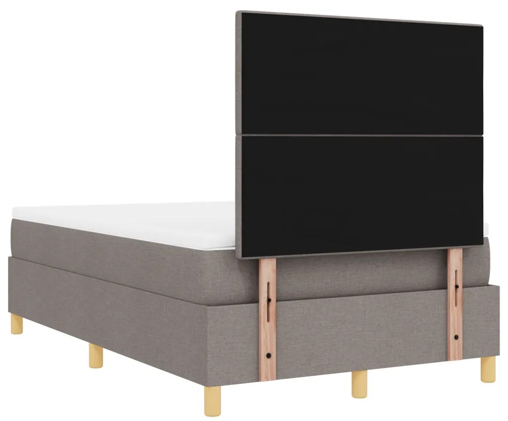Box Spring Ágy Matrac nélkül Bézs 120x200 cm Szövet