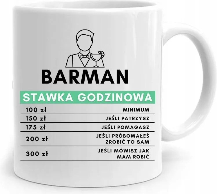 Bögre Ajándék Csaposnak Óradíj Nyomtatott Fényképpel