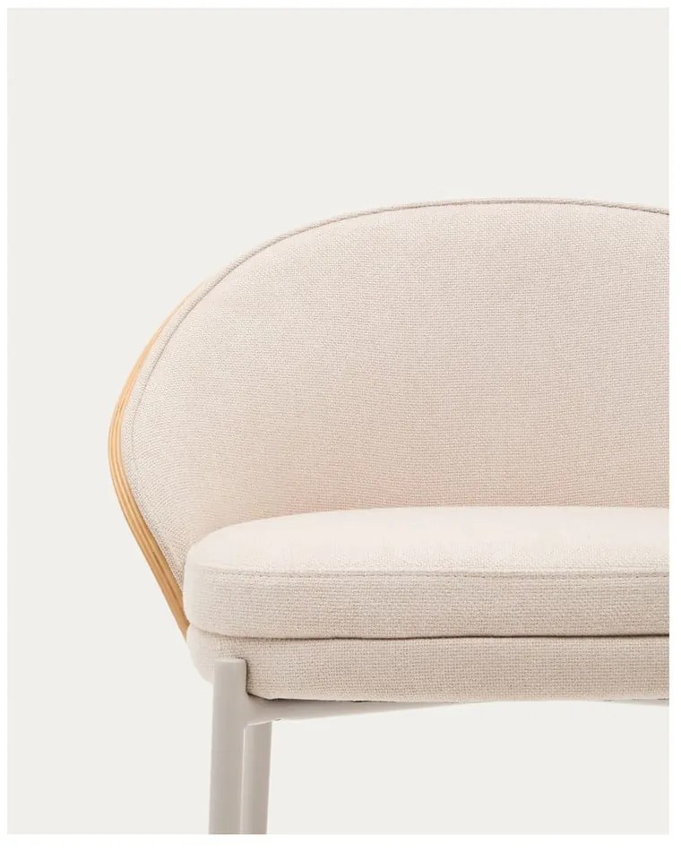 Bézs-világos natúr színű bárszék (ülésmagasság 77 cm) Eamy – Kave Home