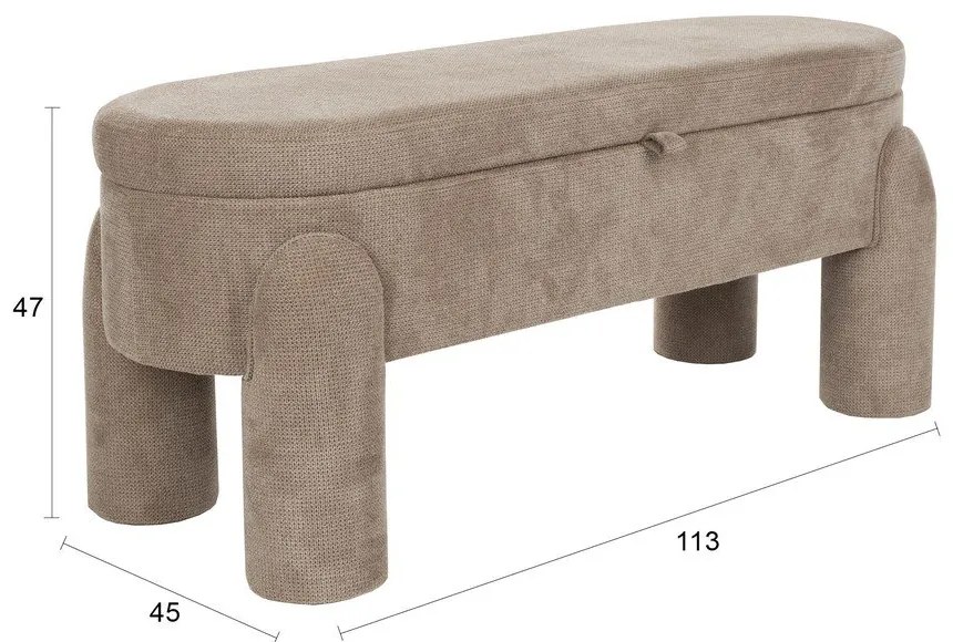 Világosbarna pad Orly – White Label