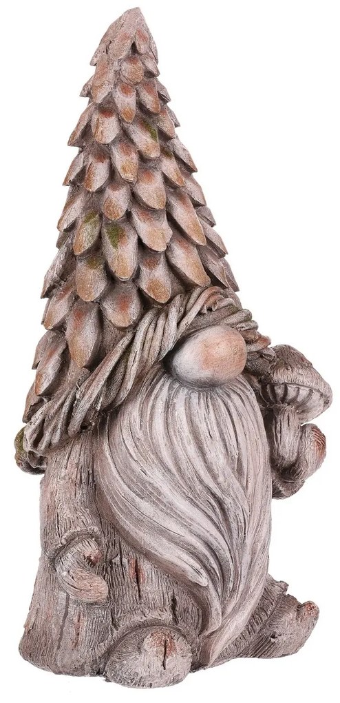 Kerti dekoráció törpe Gomba, szürke, 25 x 19 x 49cm