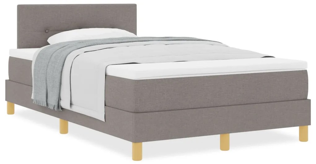 Box Spring Ágy Matraccal Topszínű 120x190 cm Szövet