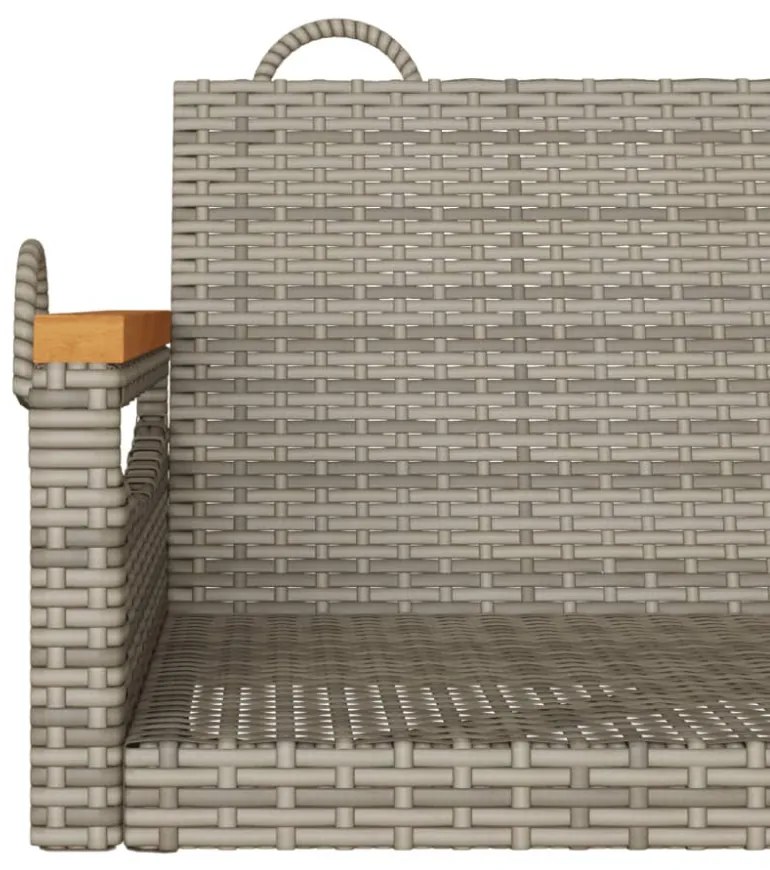 szürke polyrattan hintapad 63 x 62 x 40 cm