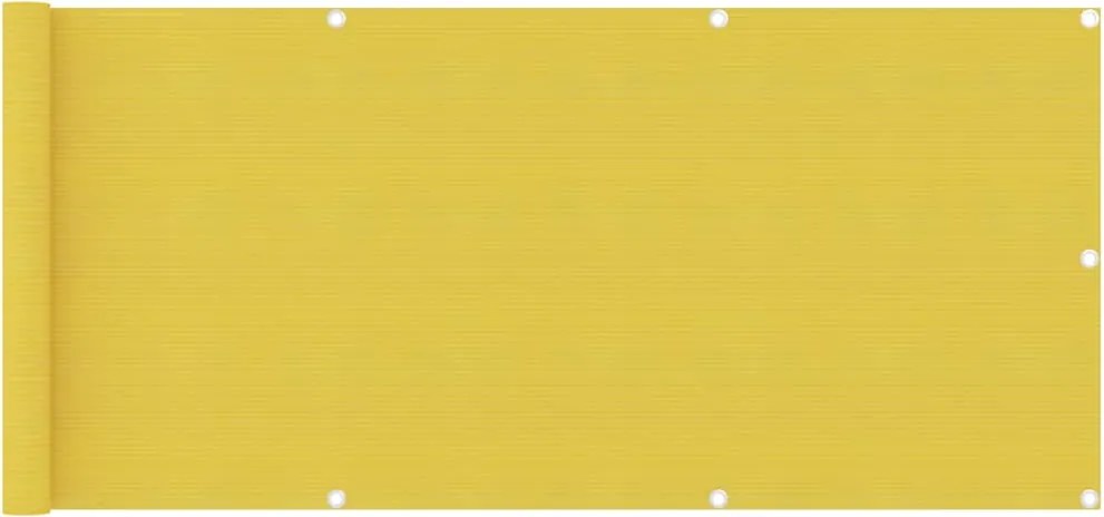 vidaXL sárga HDPE erkélytakaró 75 x 500 cm