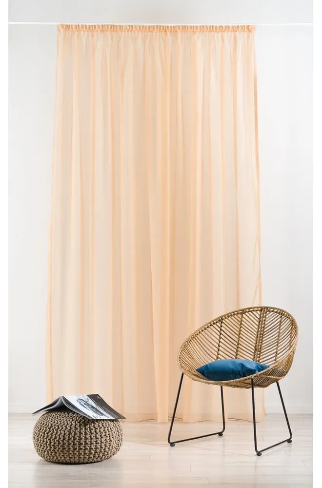 Narancssárga átlátszó függöny 300x260 cm Voile – Mendola Fabrics