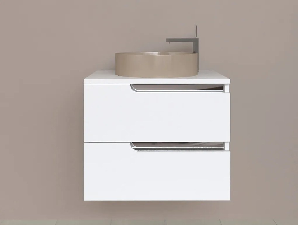 Piramida EURIDIKA fali fürdőszobabútor - mosdópult mosdó nélkül -2 fiókos - 65 x 48 x 53 cm