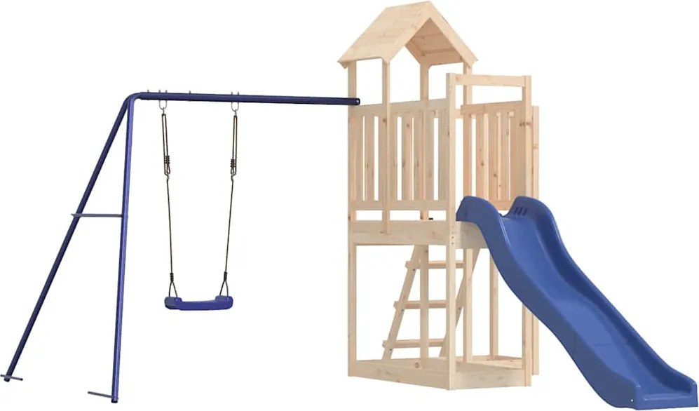 vidaXL tömör fenyőfa kültéri játszószett