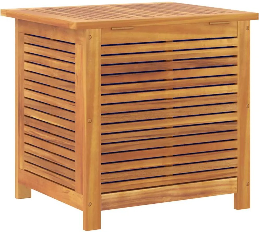 vidaXL tömör akácfa kerti tárolóláda zsaluval 60 x 50 x 56 cm