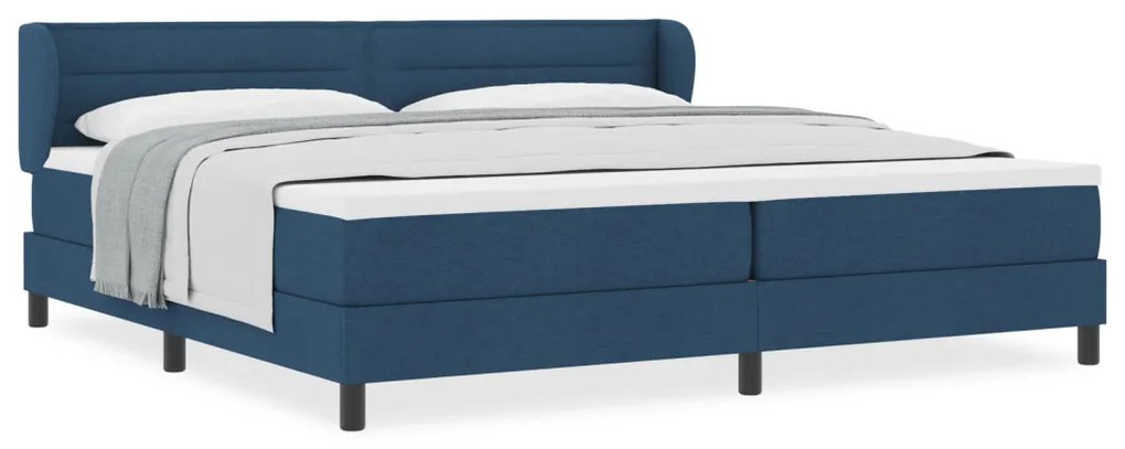 Boxspring Ágy Matraccal Kék 200x200 cm
