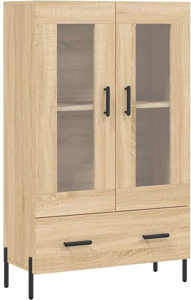 vidaXL sonoma tölgy színű szerelt fa magasszekrény 69,5 x 31 x 115 cm