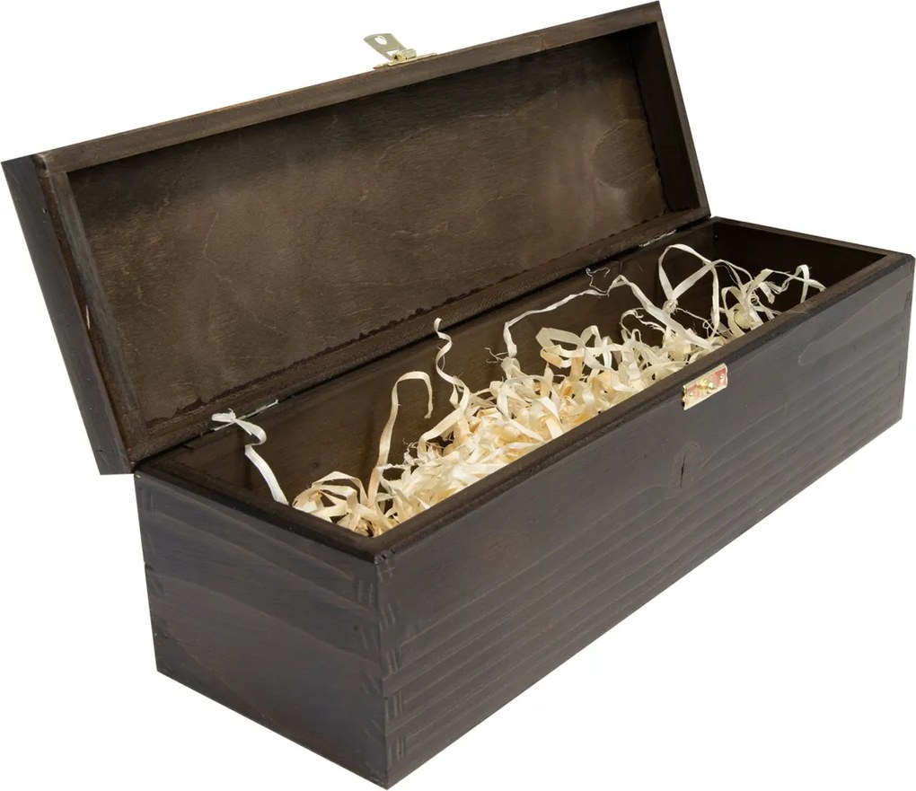 Fából Készült boros doboz alkohol Sötétbarna Ajándék Esküvői tároló Esküvő