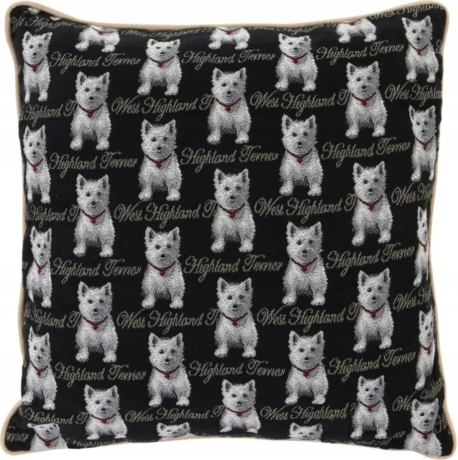 Gobelin párnahuzat 45 x 45 cm West Highland terrier sorozat