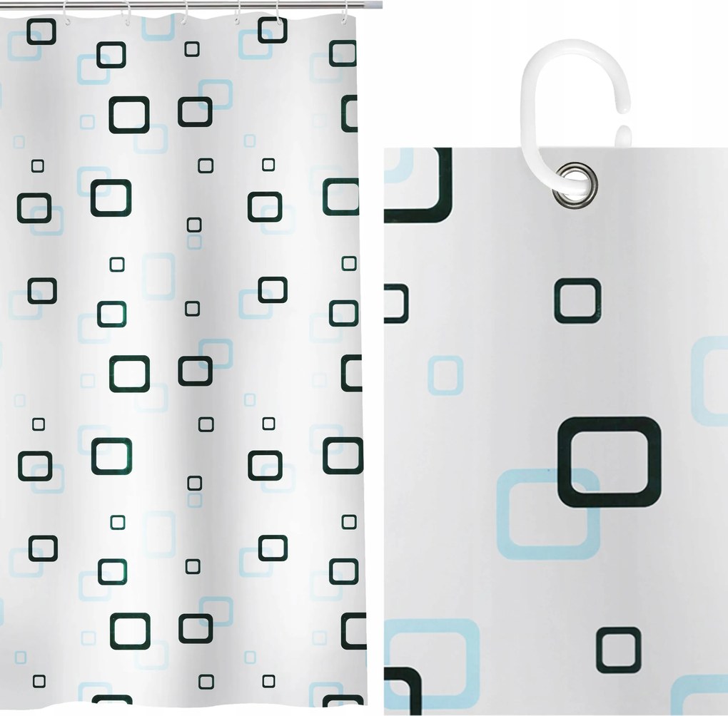 Tejes ZUHANYFÜGGÖNY180x200 Mintás Strapabíró Peva Kád Feletti Zuhanyfüggöny