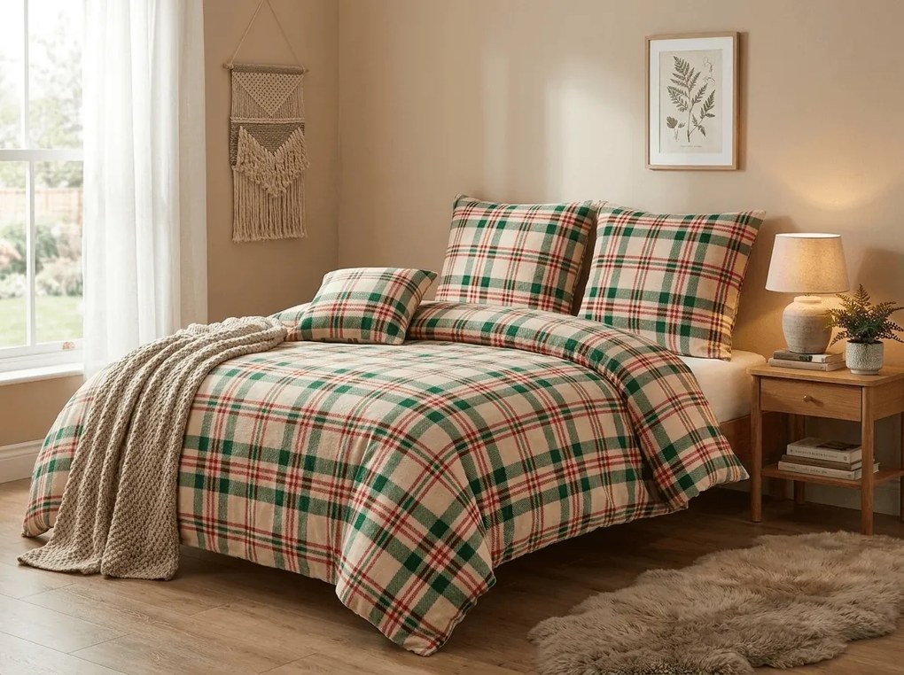 Mikroplüss ágyneműhuzat WINTER PLAID színes Ágyneműhuzat mérete: 70 x 90 cm | 140 x 200 cm
