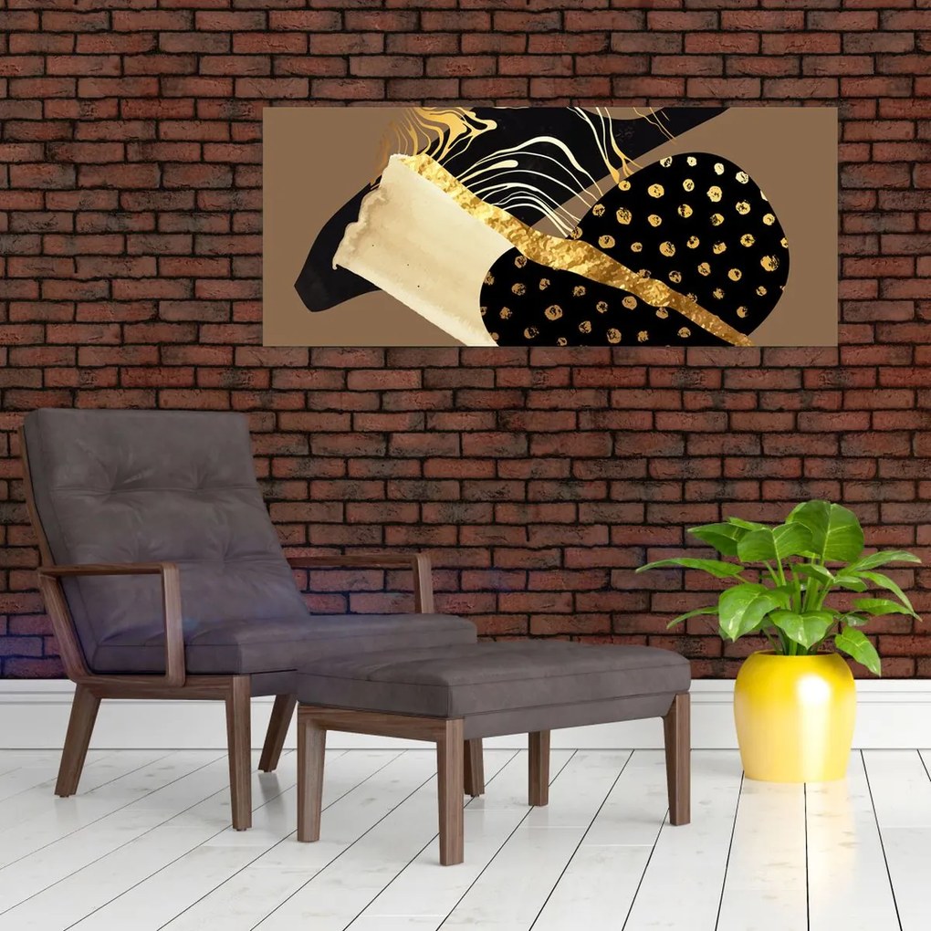 Kép - Absztrakció aranybarna N⁰1 (120x50 cm)