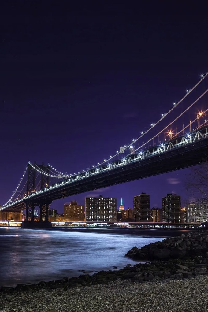 Poszter 61x91,5cm Manhattan híd és Alsó-Manhattan panoráma, Assaf Frank