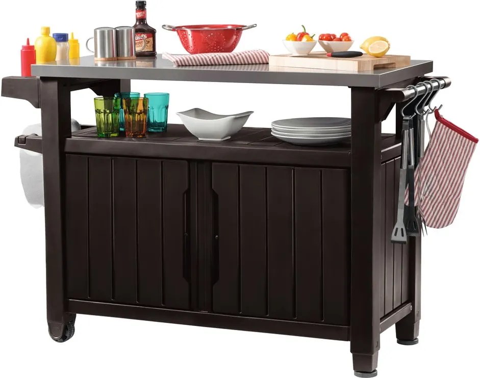 Tárolóasztal grillezéshez 134x52 cm Unity – Keter