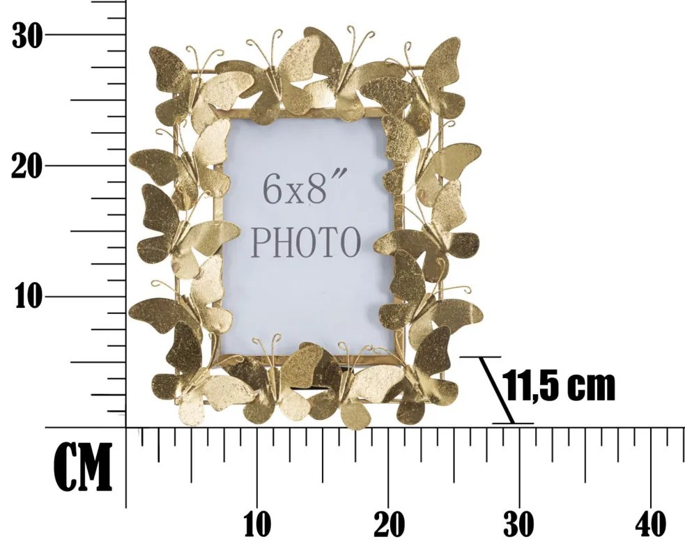 Fényképkeret pillangó glam 28x11,5x30,5 (belső méretek 15x20)cm