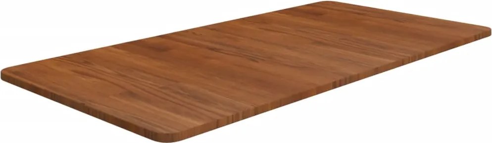 vidaXL sötétbarna kezelt tömör fa fürdőszobai pult 100x50x1,5 cm
