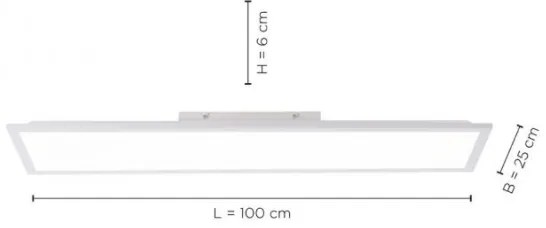 Leuchten Direkt 12204-16 - LED Mennyezeti lámpa FLAT LED/24W/230V