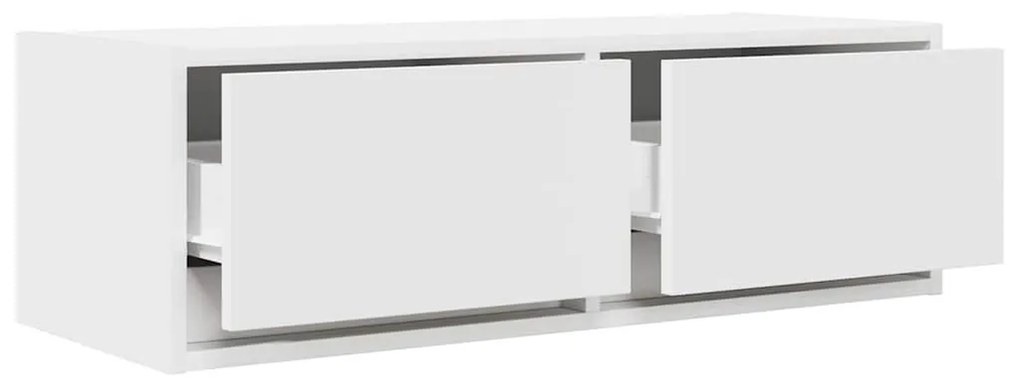 2 db fehér szerelt fa TV-szekrény 80x31x25,5 cm
