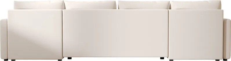 VENORIA U alakú kihúzható ülőgarnitúra, 285x146 cm, krémszínű + 2 párna INGYEN