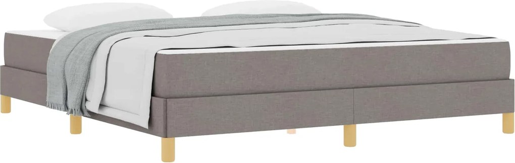 vidaXL Boxrugós ágy matracmal Tópszínű 180 x 200 cm szövet