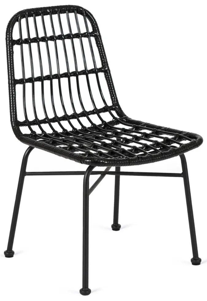 Krzesło Rattanowe WALDI Czarne