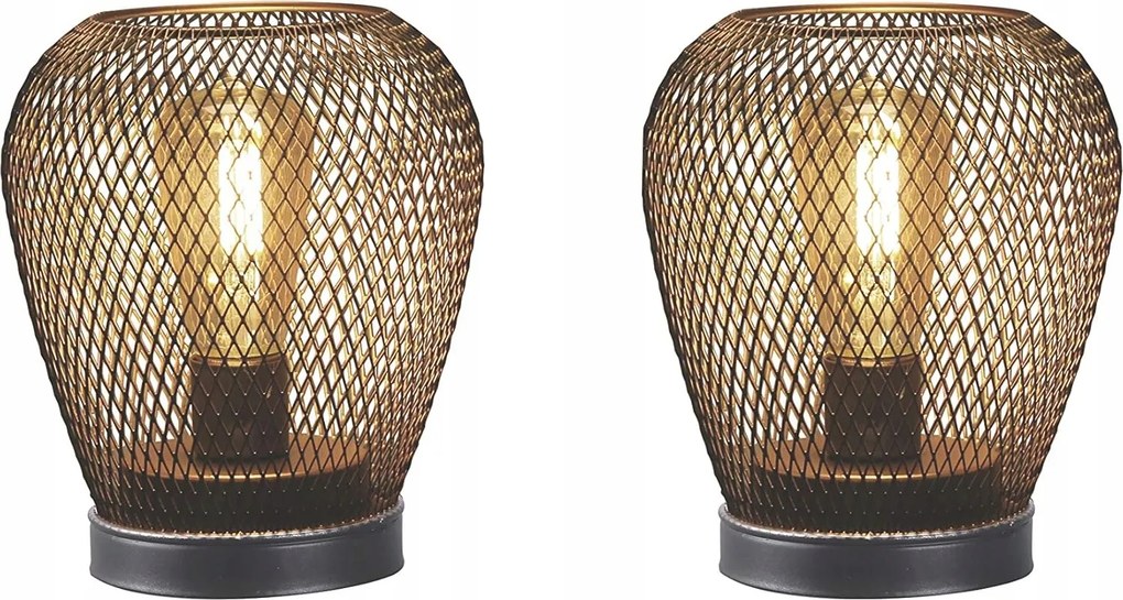 Stílusos Fém Elemes Asztali Lámpák Gyémánt Alakú Edison Izzó