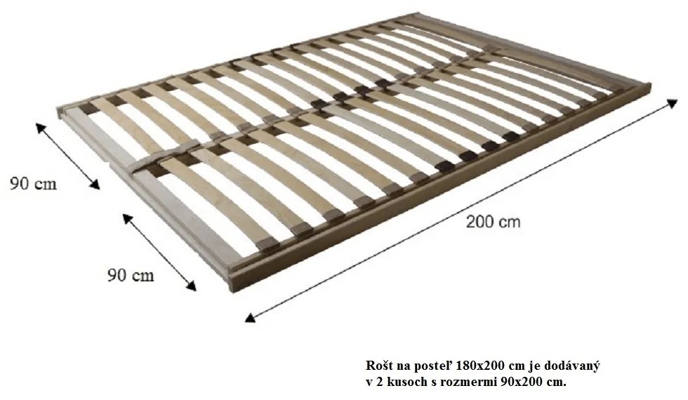 Nyitható ágyrács 180 cm Basilico . 1015574
