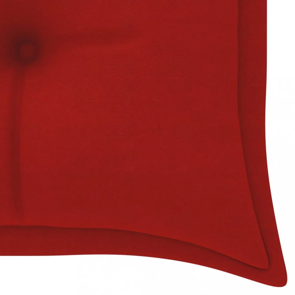 tömör tíkfa Batavia pad piros párnával 150 cm