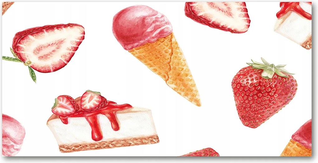 Fotó kép fotó edzett üveg Desszert 140x70