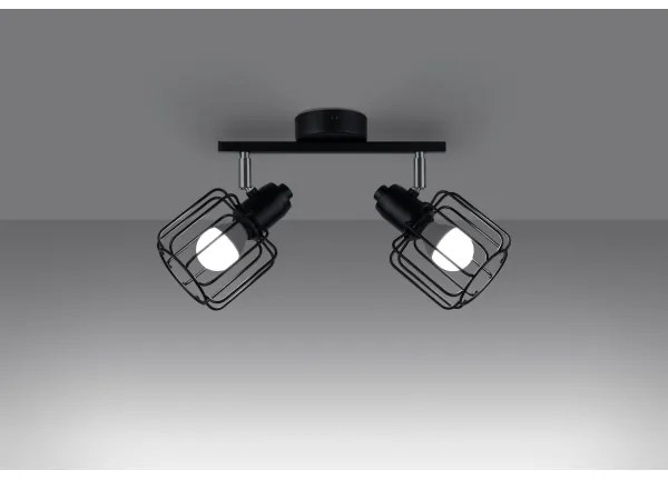 Sollux SL.1115 - Spotlámpa BELUCI 2xE14/40W/230V fekete