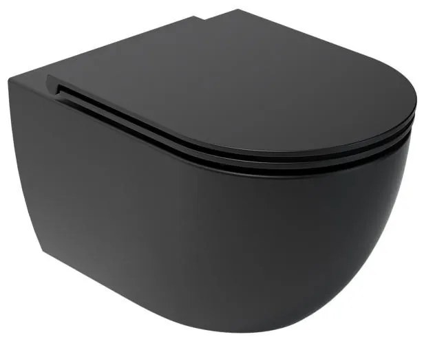 AREZZO design ARIZONA Vortex Rimless függesztett wc, fekete